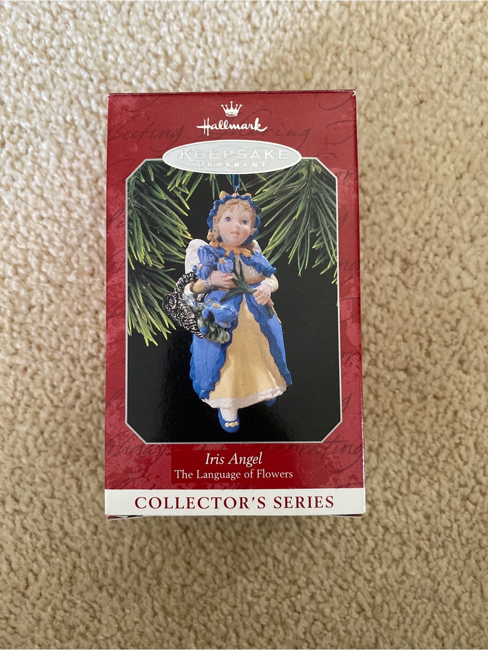 Hallmark Keepsake Language of Flowers Iris Angel Ornament 1998 #3 New in Box